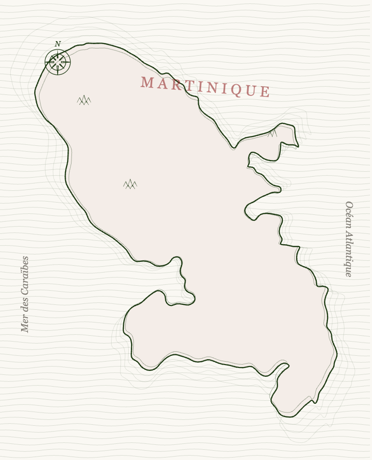 Carte illustrée de la Martinique